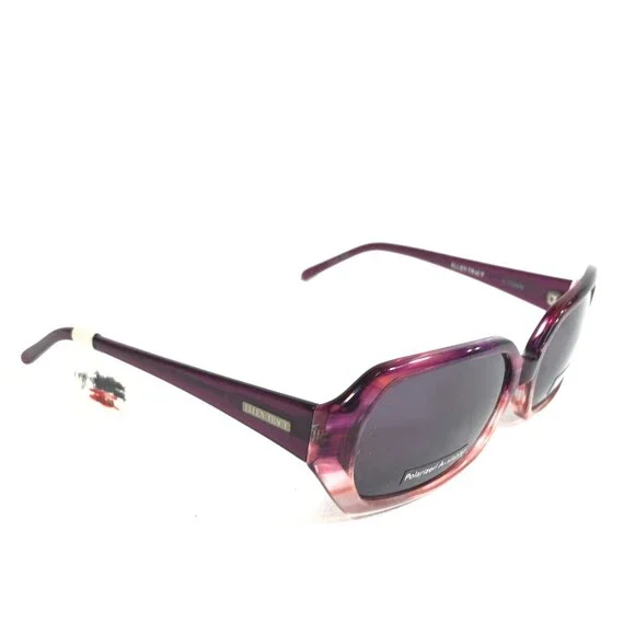 Ellen Tracy Sunglasses KENYA PLUM FADE Clear Purple Orange Frames w Gray Lenses